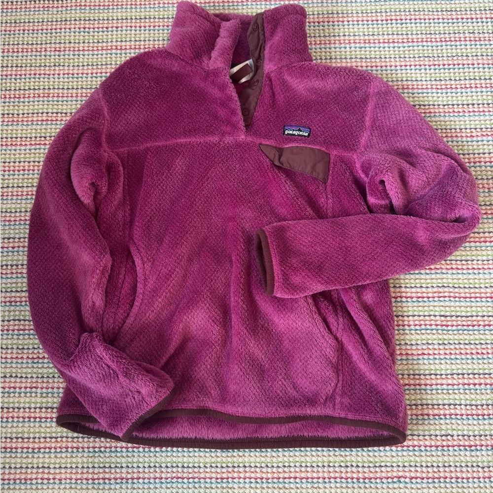Patagonia Women's Re-Tool Snap- T Fleece Pullover; magenta